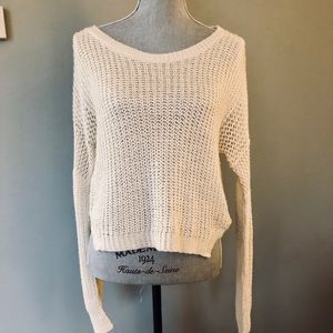 Cropped Knitted Sweater with Gold!